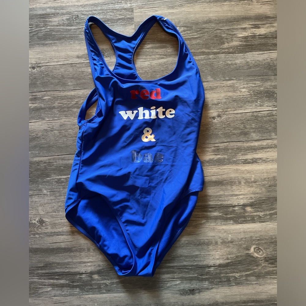 No Boundaries Red, white, and Bae Swimsuit